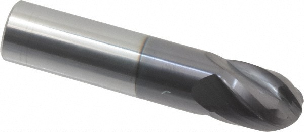 Hertel EM99924536 Ball End Mill: 0.625" Dia, 0.75" LOC, 4 Flute, Solid Carbide Image