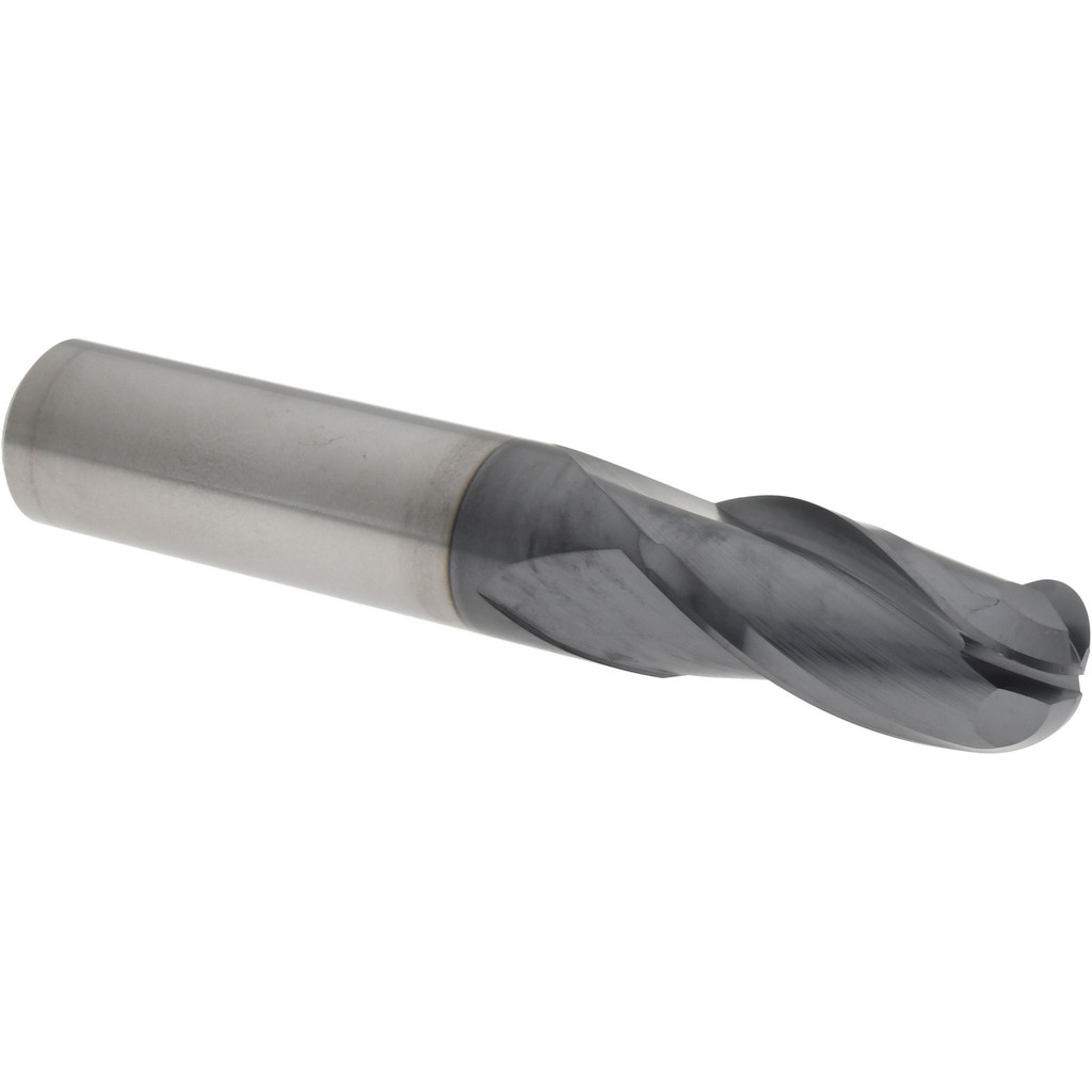Hertel EM99924739 Ball End Mill: 0.5" Dia, 1" LOC, 3 Flute, Solid Carbide Image