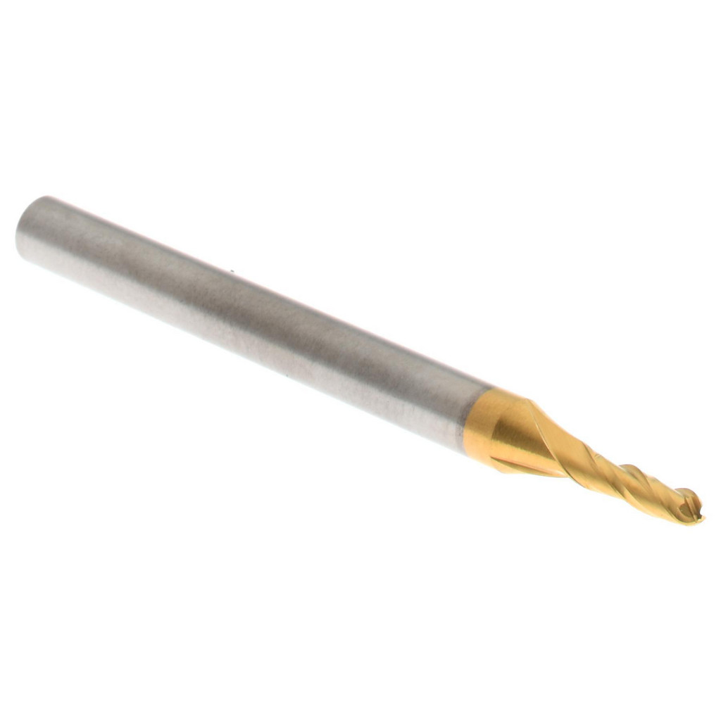 Hertel E699924774 Ball End Mill: 0.0625" Dia, 0.1875" LOC, 3 Flute, Solid Carbide Image