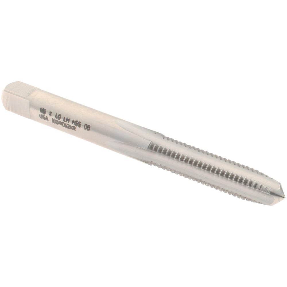 Hertel K029055AS Straight Flutes Tap: Metric Coarse, 4 Flutes, Plug, 6H, High Speed Steel, Bright/Uncoated Image