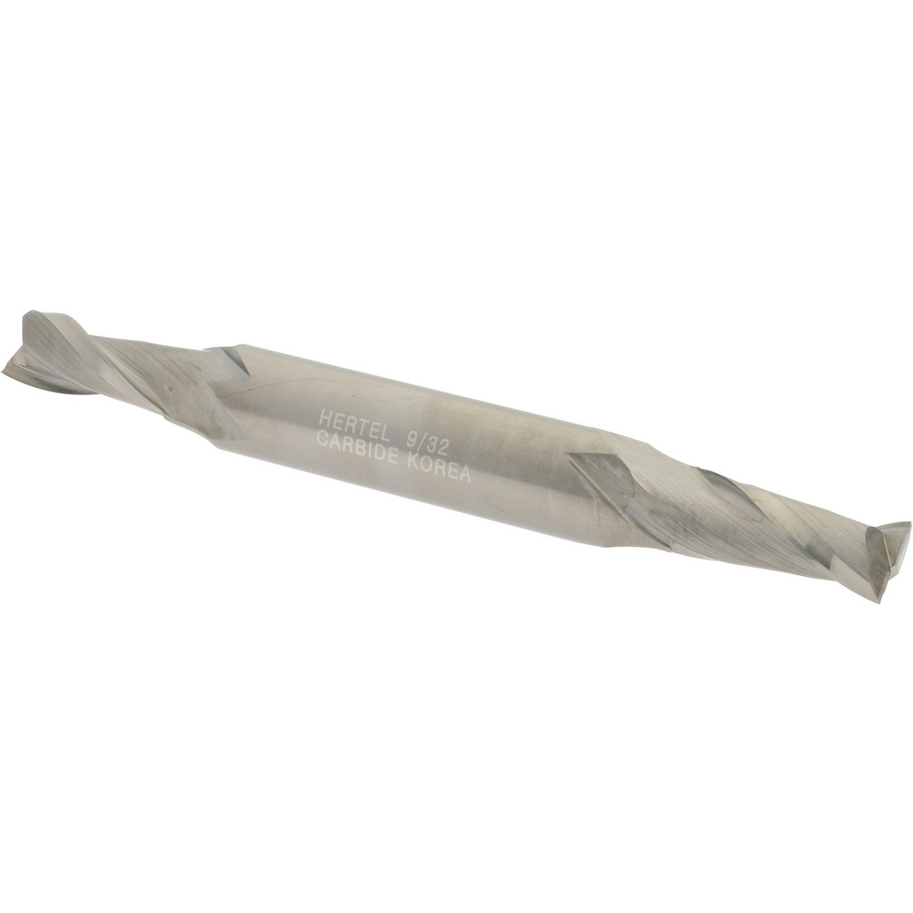 Hertel E599924313 Square End Mill: 9/32 Dia, 11/16 LOC, 3/8 Shank Dia, 3-1/2 OAL, 2 Flutes, Solid Carbide Image