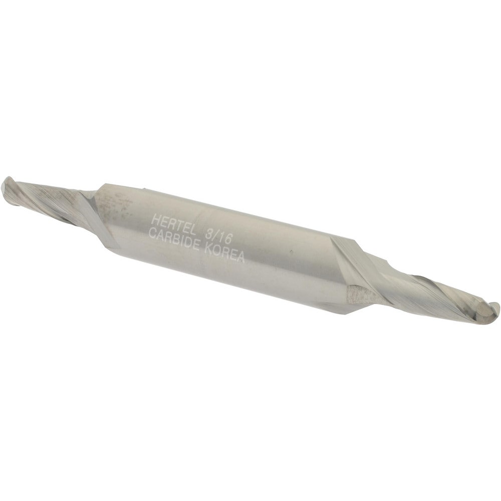 Ball End Mill: 0.1875" Dia, 0.5" LOC, 2 Flute, Solid Carbide