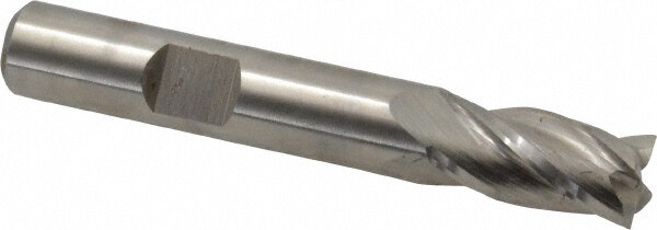 Hertel 11753 Square End Mill: 0.374 Dia, 3/4 LOC, 3/8 Shank Dia, 2-1/2 OAL, 4 Flutes, Cobalt Image