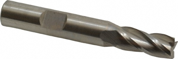 Hertel 11751 Square End Mill: 0.3346 Dia, 3/4 LOC, 3/8 Shank Dia, 2-1/2 OAL, 4 Flutes, Cobalt Image