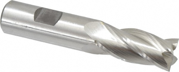 Hertel 11772 Square End Mill: 0.748 Dia, 1-5/8 LOC, 3/4 Shank Dia, 3-7/8 OAL, 4 Flutes, Cobalt Image