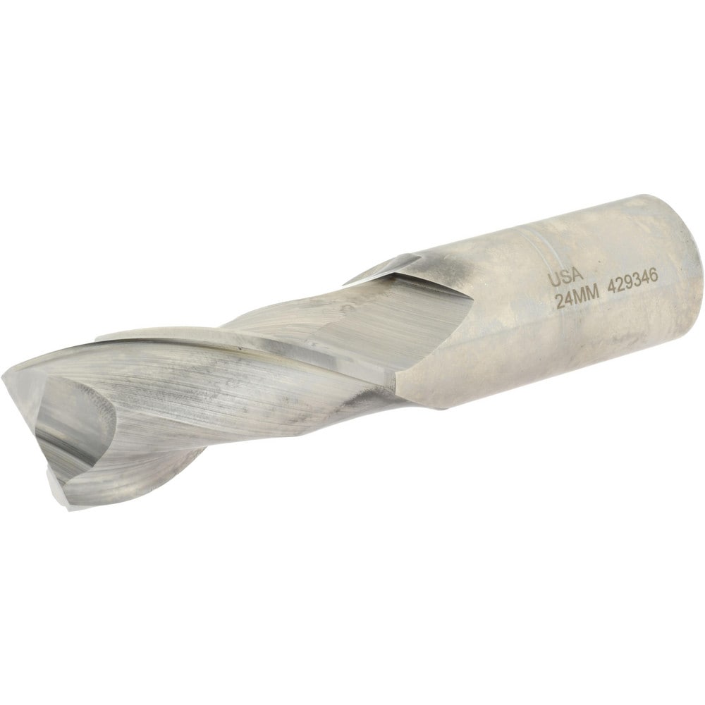 Hertel 10854 Square End Mill: 0.9449 Dia, 2 LOC, 1 Shank Dia, 4-1/2 OAL, 2 Flutes, Cobalt Image