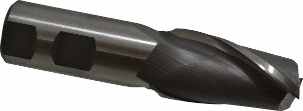 Square End Mill: 1.1024'' Dia, 2'' LOC, 1'' Shank Dia, 4-1/2'' OAL, 2 Flutes, Cobalt