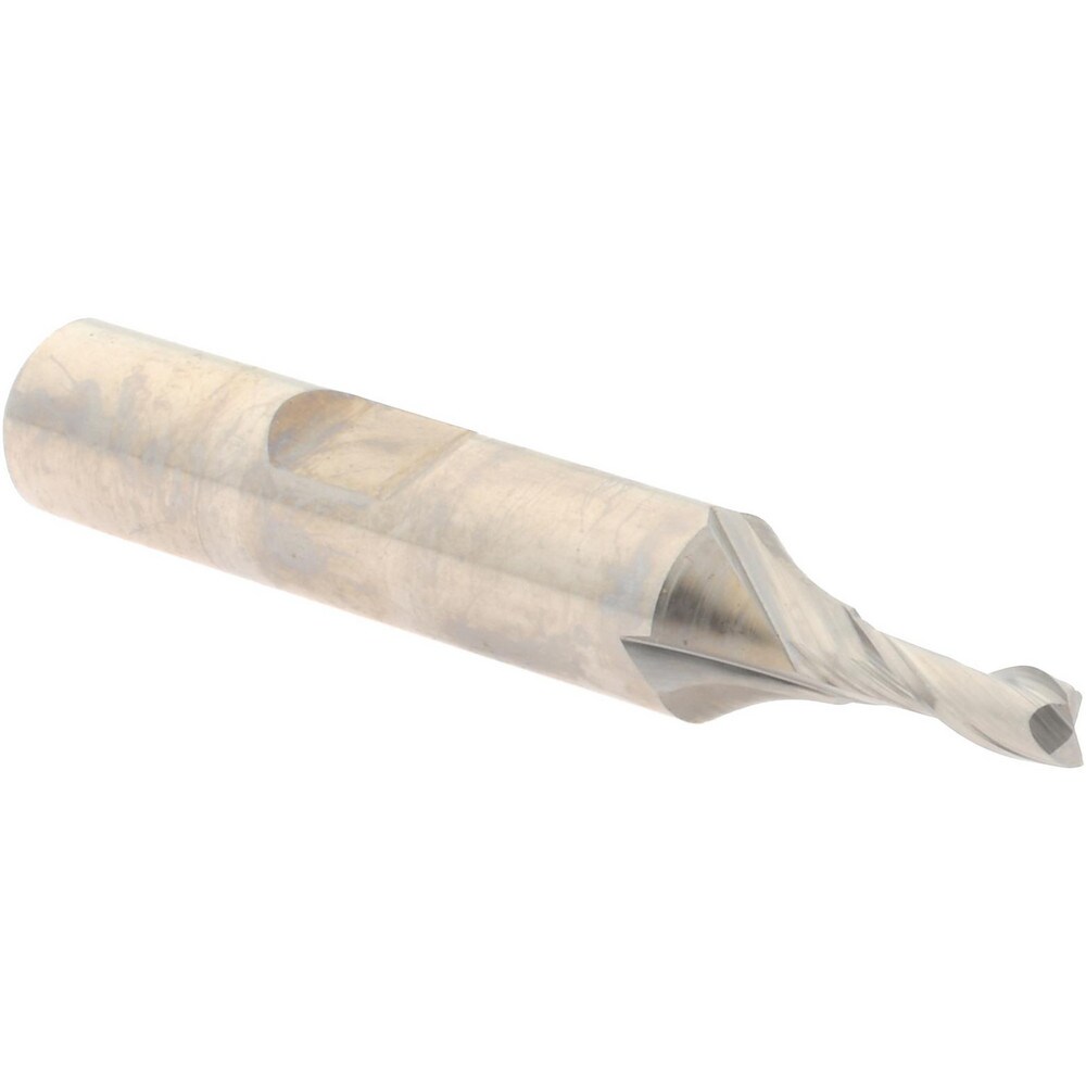 Square End Mill: 0.1575'' Dia, 7/16'' LOC, 3/8'' Shank Dia, 2-5/16'' OAL, 2 Flutes, Cobalt