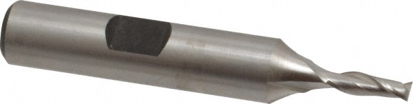 Hertel 11813 Square End Mill: 0.1378 Dia, 7/16 LOC, 3/8 Shank Dia, 2-5/16 OAL, 2 Flutes, Cobalt Image