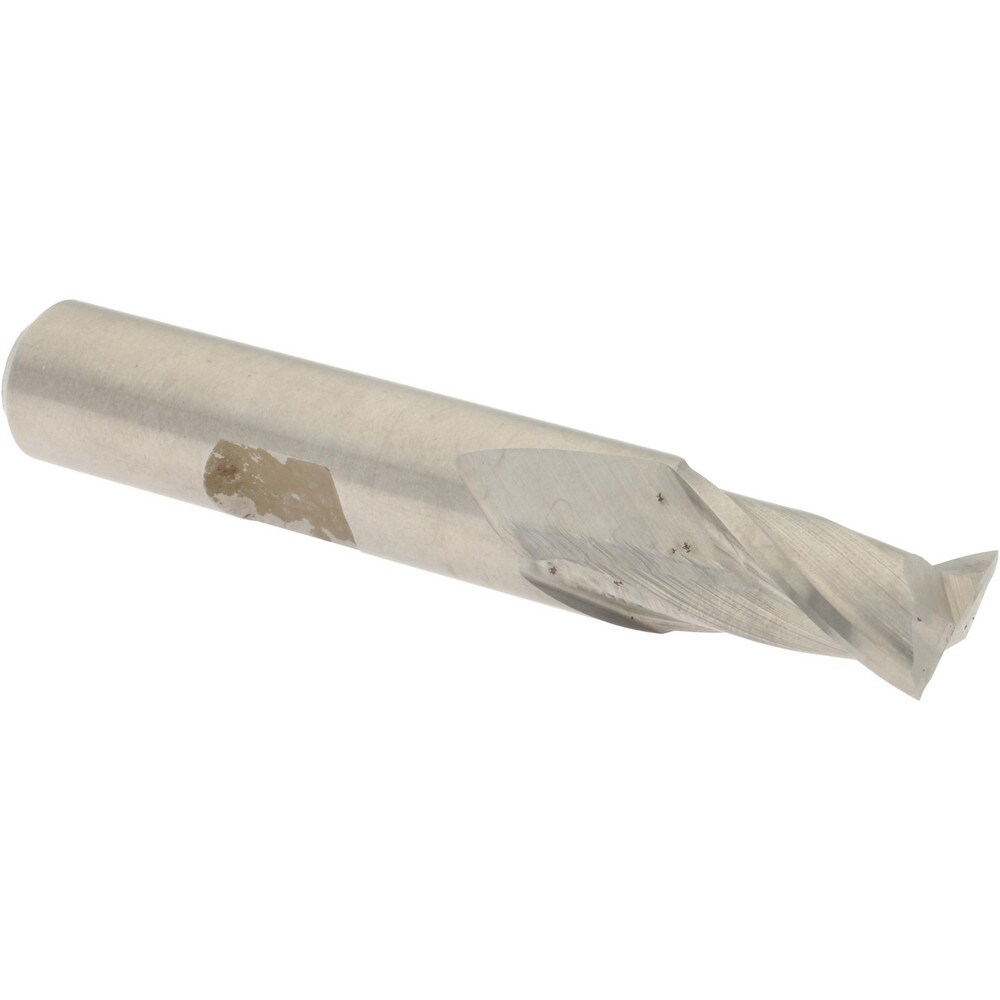 Square End Mill: 0.374'' Dia, 9/16'' LOC, 3/8'' Shank Dia, 2-5/16'' OAL, 2 Flutes, Cobalt
