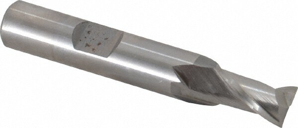 Square End Mill: 0.3346'' Dia, 9/16'' LOC, 3/8'' Shank Dia, 2-5/16'' OAL, 2 Flutes, Cobalt