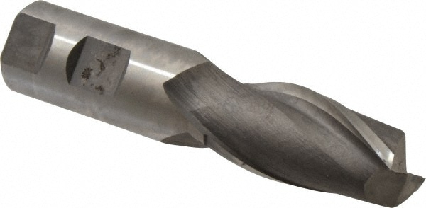 Hertel 10856 Square End Mill: 0.9843 Dia, 2 LOC, 1 Shank Dia, 4-1/2 OAL, 2 Flutes, Cobalt Image