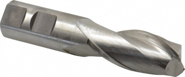 Square End Mill: 0.9055'' Dia, 1-7/8'' LOC, 7/8'' Shank Dia, 4-1/8'' OAL, 2 Flutes, Cobalt