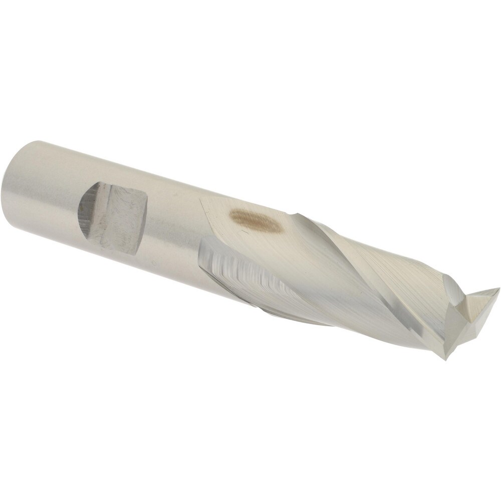 Square End Mill: 0.6693'' Dia, 1-5/16'' LOC, 5/8'' Shank Dia, 3-7/16'' OAL, 2 Flutes, Cobalt