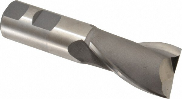 Square End Mill: 1.2598'' Dia, 2'' LOC, 1'' Shank Dia, 4-1/2'' OAL, 2 Flutes, Cobalt