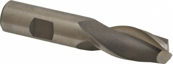 Square End Mill: 0.748'' Dia, 1-5/8'' LOC, 3/4'' Shank Dia, 3-7/8'' OAL, 2 Flutes, Cobalt