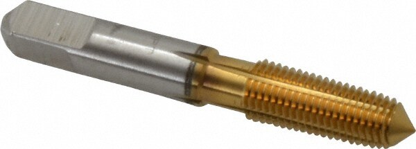1/16-27 NPT, TiN Coated, High Speed Steel, Thread Forming Pipe Tap