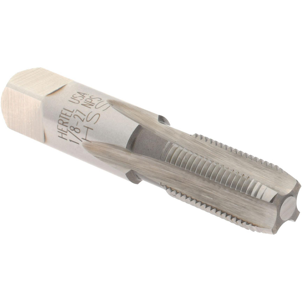 Hertel R127164-S Standard Pipe Tap: 1/8-27, NPS, 4 Flutes, High Speed Steel, Bright/Uncoated Image