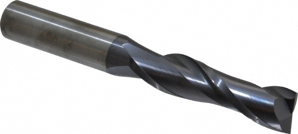 Hertel 750565 Square End Mill: 3/4 Dia, 3 LOC, 3/4 Shank Dia, 6 OAL, 2 Flutes, Solid Carbide Image