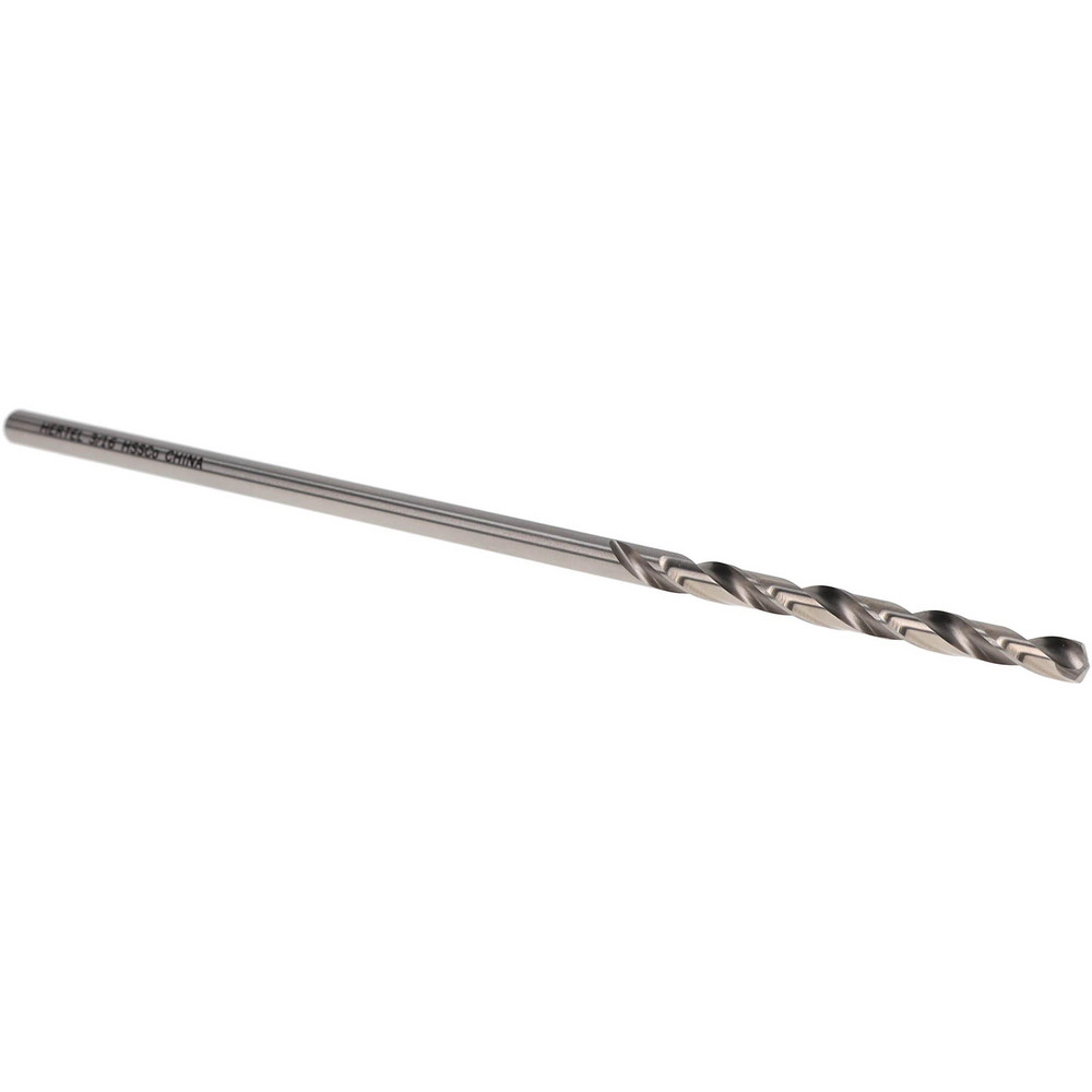Aircraft Extension Drill Bit: 3/16" Dia, 135 ° Point, Cobalt