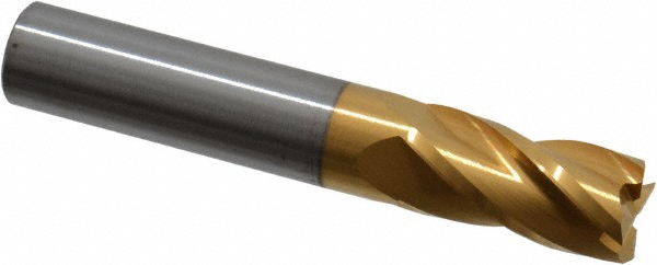 Hertel 750913 Square End Mill: 1/2 Dia, 1 LOC, 1/2 Shank Dia, 3 OAL, 4 Flutes, Solid Carbide Image