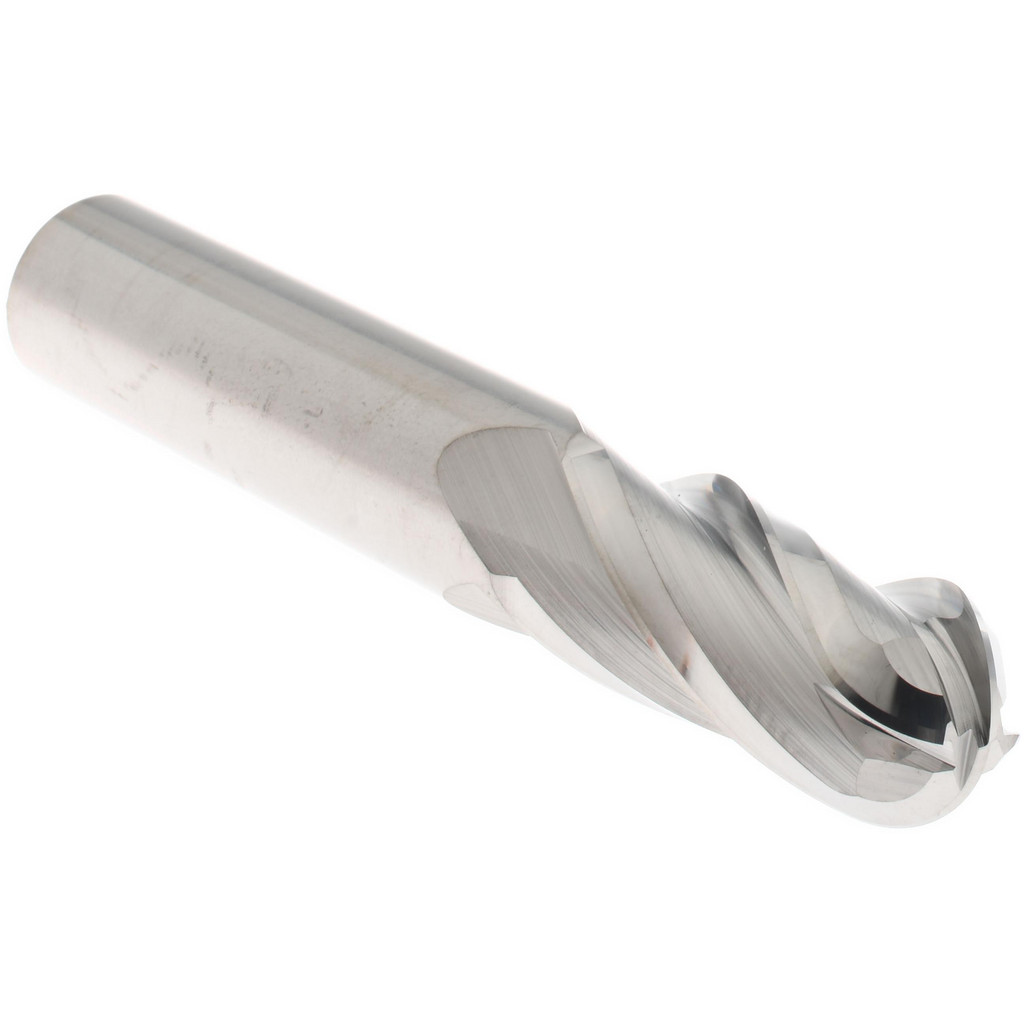 Hertel E5250028 Ball End Mill: 0.4375" Dia, 1" LOC, 4 Flute, Solid Carbide Image