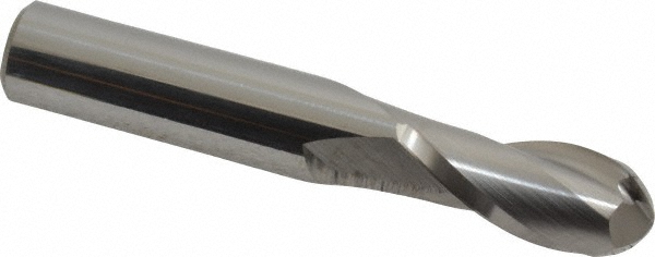 Hertel E5249028 Ball End Mill: 0.4375" Dia, 1" LOC, 2 Flute, Solid Carbide Image