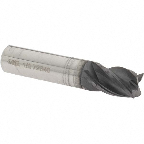 OSG VG441-5000 Square End Mill: 1/2 Dia, 5/8 LOC, 1/2 Shank Dia, 2-1/2 OAL, 4 Flutes, Solid Carbide Image