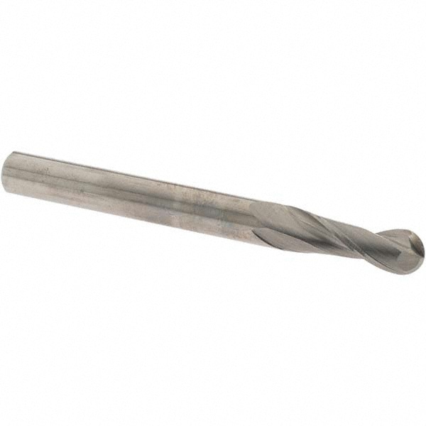 OSG 20100300 Ball End Mill: 0.25" Dia, 0.75" LOC, 2 Flute, Solid Carbide Image