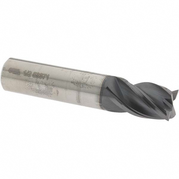 OSG VG441-5007 Square End Mill: 1/2 Dia, 5/8 LOC, 1/2 Shank Dia, 2-1/2 OAL, 4 Flutes, Solid Carbide Image