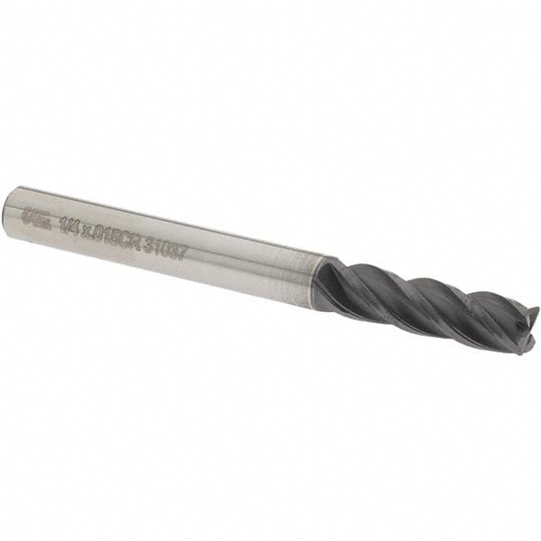 OSG VG434-2502 Corner Radius End Mill: 1/4" Dia, 3/4" LOC, 0.015" Radius, 4 Flutes, Solid Carbide Image