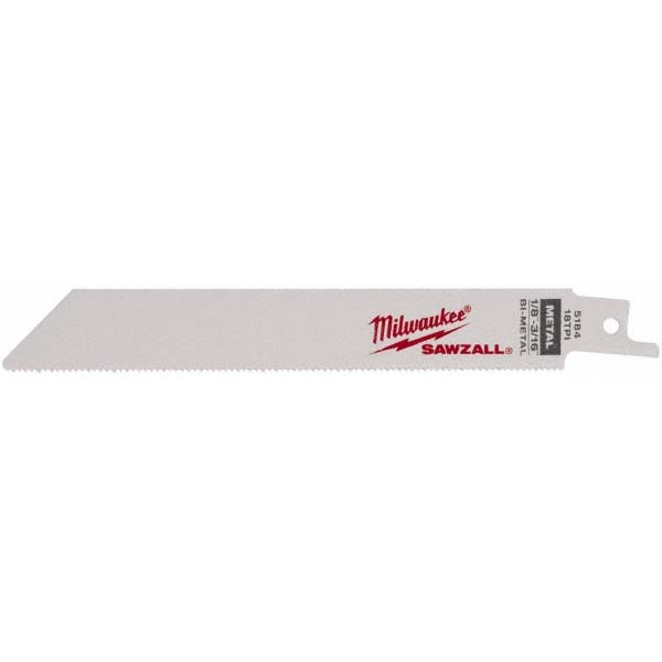 Milwaukee Tool 6" Long, High Speed Steel Reciprocating Saw Blade 59931295 MSC Industrial
