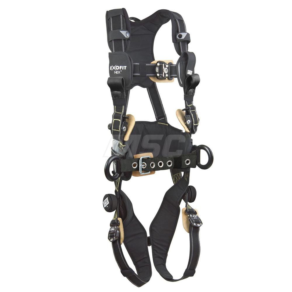 Fall Protection Harnesses: 420 Lb, Construction Style, Size X-Large, For Positioning, Nomex & Kevlar, Back & Side