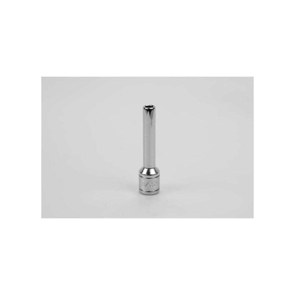 Deep Hand Socket: 1/4" Drive, 5/32" Socket, 6-Point