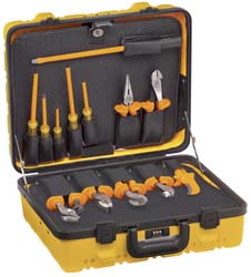 Klein Tools 13 Piece Insulated Hand Tool Set - Comes in Extra-sturdy, bright-yellow case | Part #33525