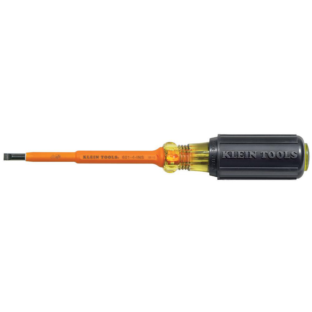 Slotted Screwdriver: 3/16" Width, 7-3/4" OAL, 4" Blade Length
