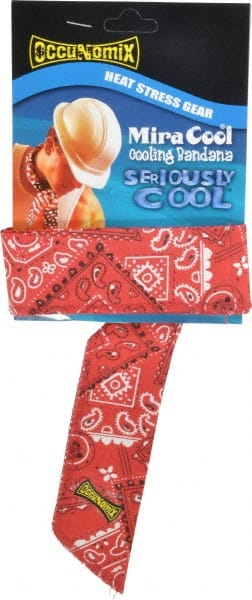 Cooling Bandana: Size Universal, Red, No Slimy Feel & Triple Washed