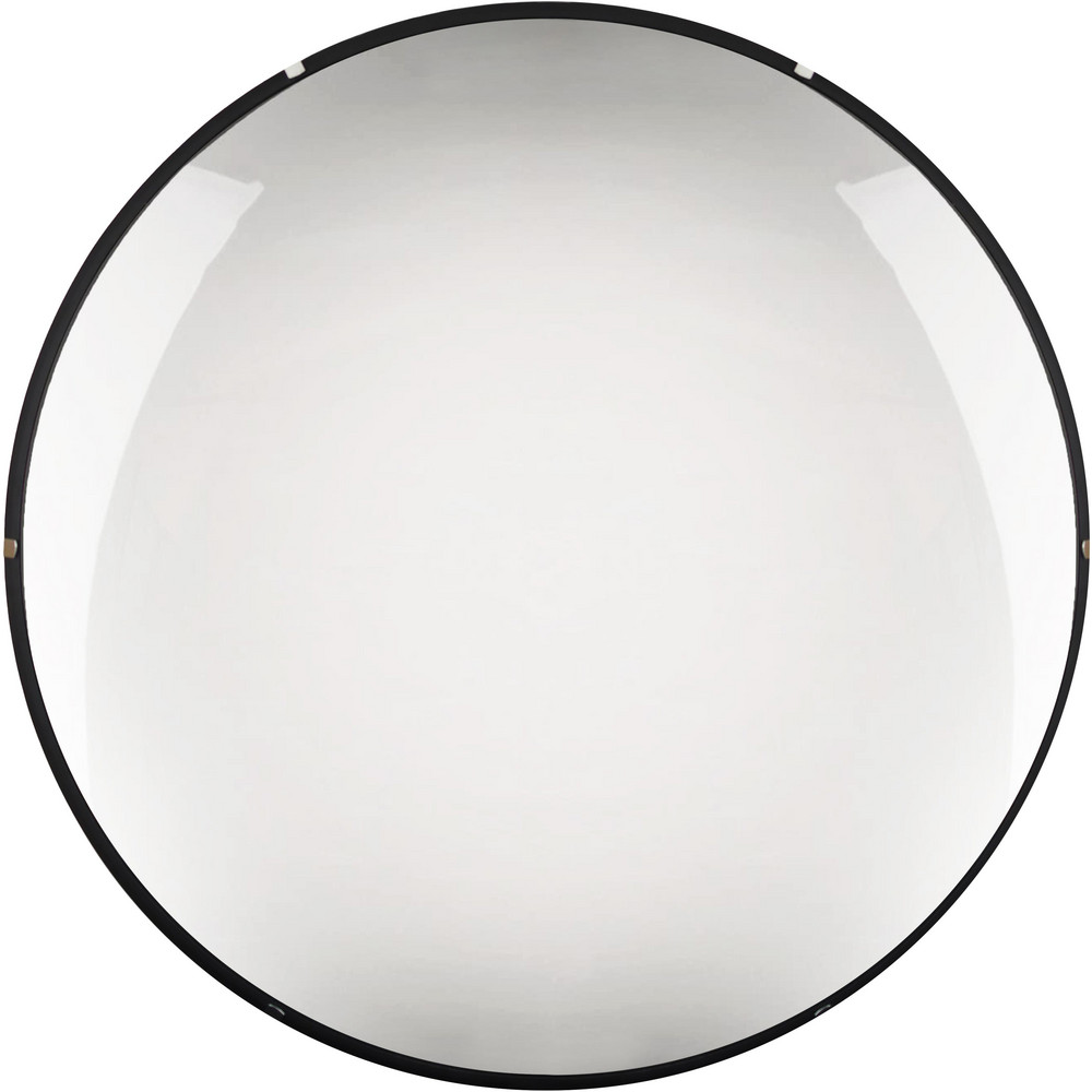 Indoor Round Convex Safety, Traffic & Inspection Mirrors - Glass Lens, Laminated Hardboard Backing, 36" Dia x 2-3/8" High, 38' Max Covered Distance