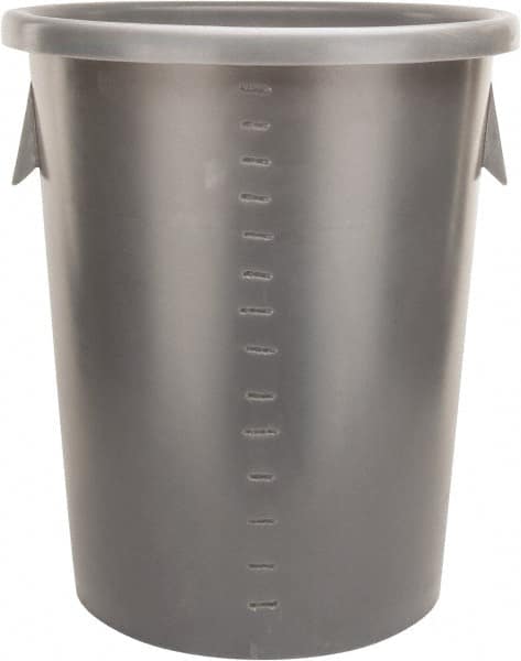 40 Gal Round Gray Trash Can