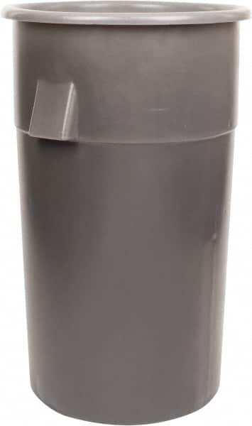 Bayhead Products PT-55-G 55 Gal Round Gray Trash Can 