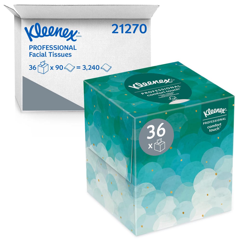 Kleenex 21270 36 Qty 95 Sheet Tall Box of White Facial Tissues 