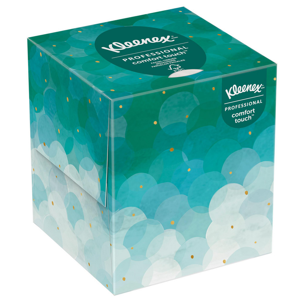 Kleenex Facial Tissue Cube for Business (21270), Upright Face Tissue Box