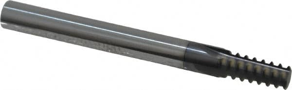 Scientific Cutting Tools TM22027NPTTIN/C Straight Flute Thread Mill: 1/16 - 27 & 1/8 - 27, External & Internal, 4 Flutes, 1/4" Shank Dia, Solid Carbide 