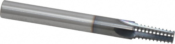 Scientific Cutting Tools TM27527NPTTIN/C Straight Flute Thread Mill: 1/8 - 27, External & Internal, 4 Flutes, 3/8" Shank Dia, Solid Carbide Image