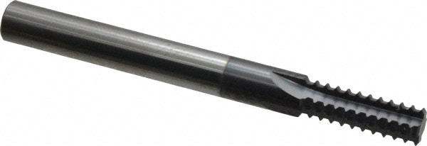 Scientific Cutting Tools TM250-32A Straight Flute Thread Mill: 3/8-32, External & Internal, 4 Flutes, 1/4" Shank Dia, Solid Carbide Image