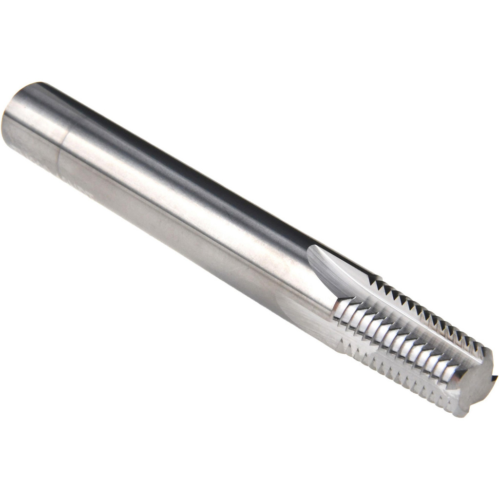 SCIENTIFIC CUTTING TOOLS Straight Flute Thread Mill: 1/4-18 & 3/8-18, External & Internal, 4 Flute, 7/16" Shank Dia, Solid Carbide - 18 TPI, 0.3820"