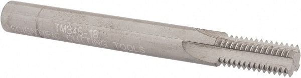 Scientific Cutting Tools TM 345-18 Straight Flute Thread Mill: 7/16-18, Internal, 4 Flutes, 3/8" Shank Dia, Solid Carbide 