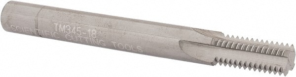 Scientific Cutting Tools TM 345-18 Straight Flute Thread Mill: 7/16-18, Internal, 4 Flutes, 3/8" Shank Dia, Solid Carbide Image