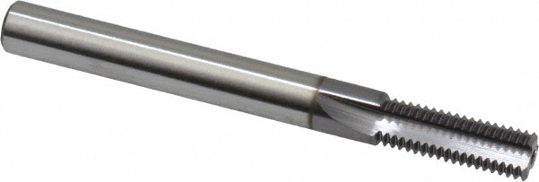 Scientific Cutting Tools TM240-28N Straight Flute Thread Mill: 5/16-28, External & Internal, 3 Flutes, 1/4" Shank Dia, Powdered Metal Image