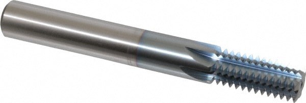 Scientific Cutting Tools TM480-12N Straight Flute Thread Mill: 5/8-12, External & Internal, 6 Flutes, 1/2" Shank Dia, Powdered Metal Image